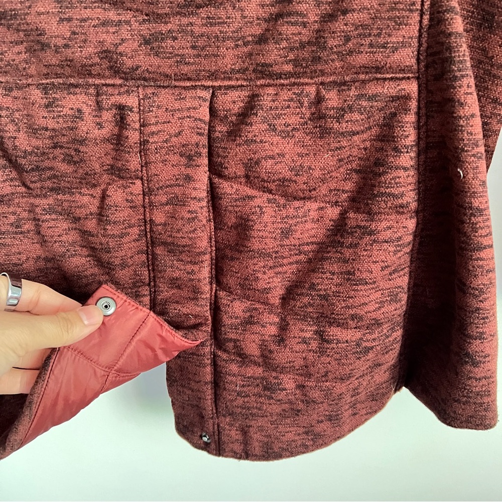 The North Face Indy Insulated Parka Sequoia Red Maroon Heather Jacket Coat Small - Picture 9 of 13